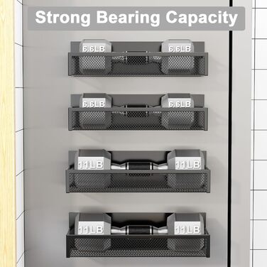 Магнітна полиця для спецій для холодильника, магнітна полиця на 4 шт., магнітний органайзер для холодильника з 8 рухомими гачками, магнітна полиця для холодильника для організації та зберігання на кухні (4 шт.)