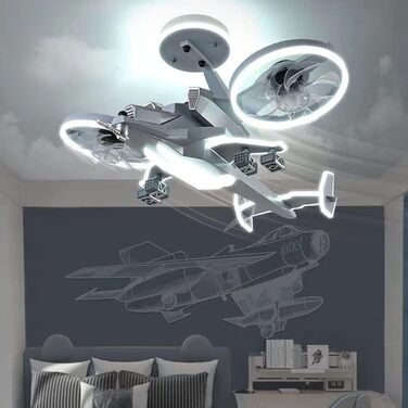 Вт світлодіодний стельовий світильник з регулюванням яскравості, стельовий вентилятор зі світлодіодним підсвічуванням, регульовано