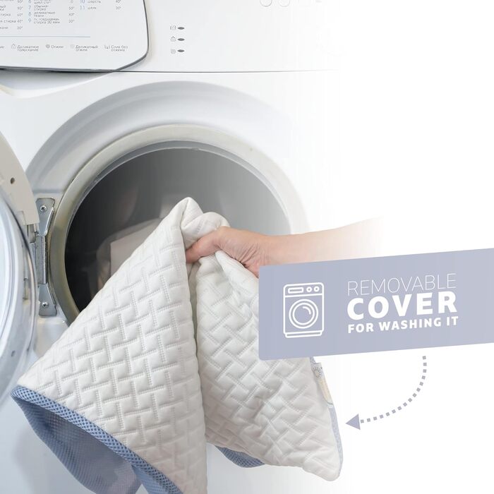 Ортопедична подушка преміум-класу 50x70 см, подушка з лускатками піни з ефектом пам&39яті, ергономічна підтримка шиї, подушка для сну на боці, подушка для сну на спині, подушка для підтримки плечей, чохол, який можна прати