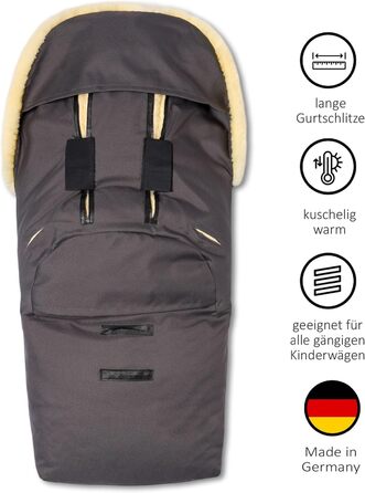 Муфта для ніг Hofbrucker Polaris - Тепла та затишна, ідеально підходить для немовлят та малюків, високоякісна овчина, підходить дл