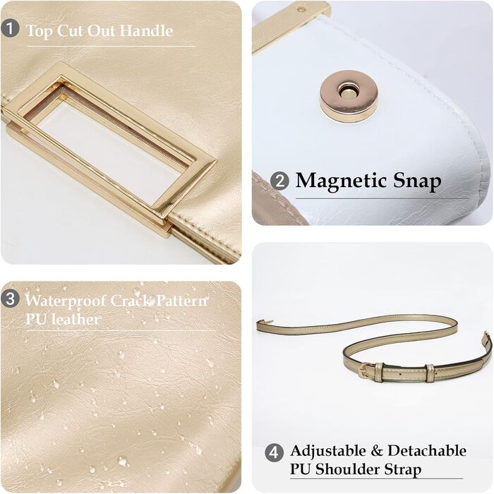 Жіноча сумка-клатч Milisente, елегантна вечірня сумка з ручкою, сумка через плече для весілля, золота