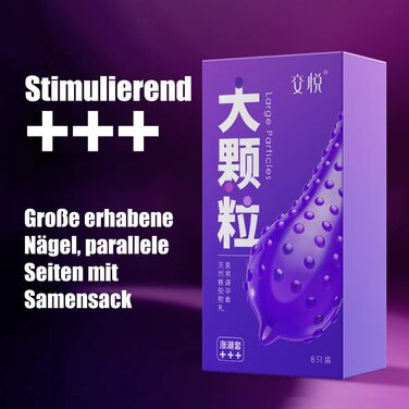 Презервативи JIAOYUE з рельєфними точками, 8 шт