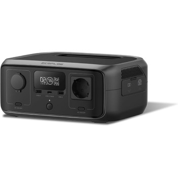 Портативна електростанція ECOFLOW RIVER 3, акумулятор LFP 245 Втгод, вихідна потужність до 600 Вт, 2 час роботи з GaN, ДБЖ &lt20 мс, на 30 компактніший сонячний генератор для використання на свіжому повітрі, кемпінгу, фургонів