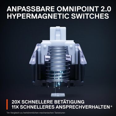 Гіпермагнітна ігрова клавіатура SteelSeries Apex Pro Mini HyperMagnetic Gaming - Найшвидша у світі - Налаштовувана реакція - 60 фо