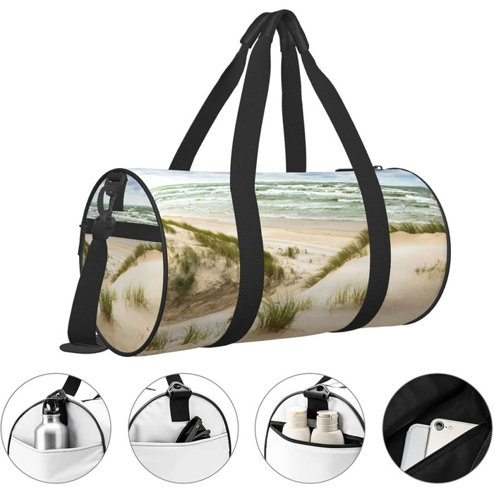 Дорожня сумка-циліндр з тропічним пальмовим принтом, спортивна сумка для чоловіків та жінок, сумка-мішок, спортивна сумка