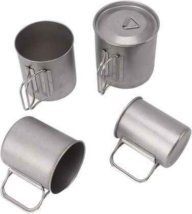 ПОРТАТИВНИЙ НАБІР КАВОВИХ/КЕМПІНГОВИХ ЧАШОК З НЕРЖАВІЮЧОЇ СТАЛІ ДЛЯ АКТИВНОГО ПРОЖИВАННЯ НА СВІЖОМУ ПОВІТРІ