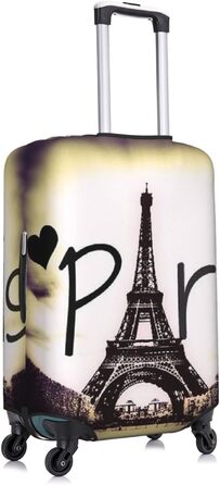 Чохол для валізи Tower Love Paris, захисний, міцний, для багажу розміром 45.7-81.3 см, XL, Чорний