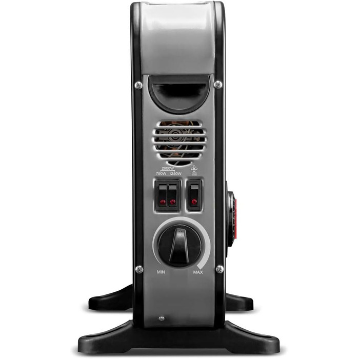 Електричний радіатор TROTEC TCH 25 E теплова потужність 750 Вт / 1250 Вт / 2000 Вт портативний конвектор, чорний 2000 Вт Чорний