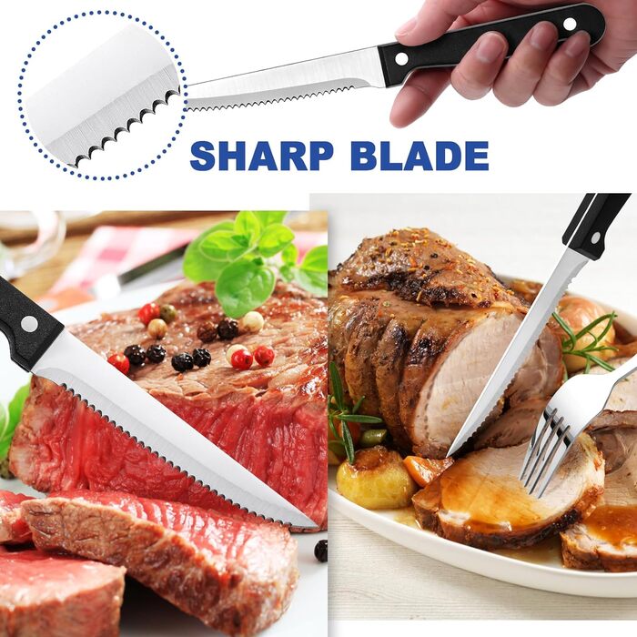 Набір столових приборів 36 шт. на 6 персон, Набір дзеркальних полірованих столових приборів Wildone Premium з нержавіючої сталі, м