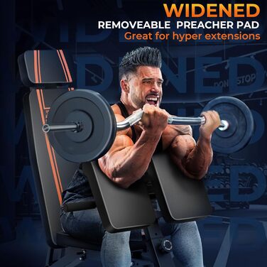 Регульована лава для силових тренувань 450 кг високопродуктивна тренувальна лава з ручкою для домашніх тренувань, римський стілець для пресу для гіперрозгинання спини з ручкою, похила лава для сидячих пресів для тренування всього тіла