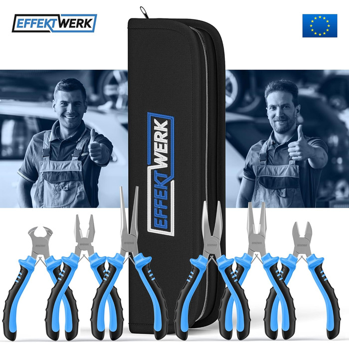 Набір міні-плоскогубців (6 шт.) плоскогубці, довгогубці, гострогубці, вигнуті плоскогубці, кусачки та бічні кусачки інструмент для електронного ремонту