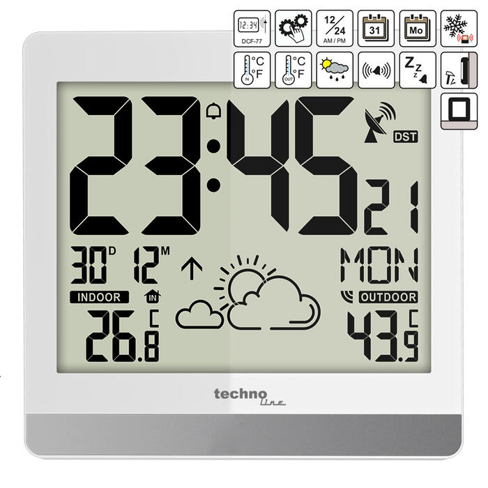 Годинник настінний Technoline WS8119 White (WS8119)