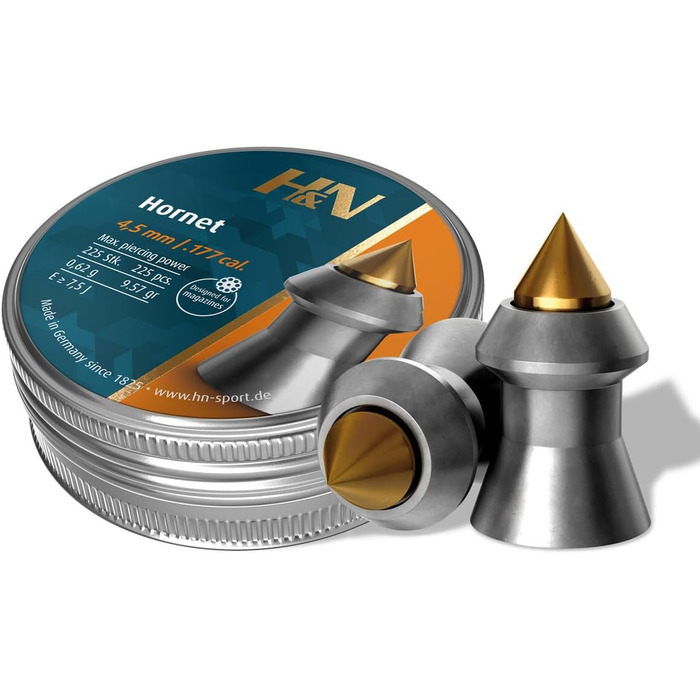 Кулі H&N Hornet 4,50 мм, 9.57 гран (0,62 г), 225 шт.