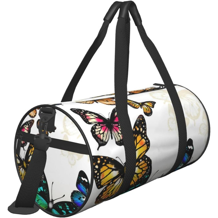 Дорожня сумка-циліндр з квітковим принтом, спортивна сумка для чоловіків та жінок, сумка-мішок, спортивна дорожня сумка