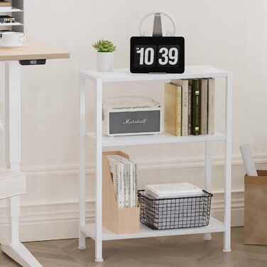 Приставний столик, маленький приставний столик, приставний столик до дивана для вузьких приміщень, вузький приставний столик, тумбочка, для вітальні, спальні, офісу, білий 1 білий
