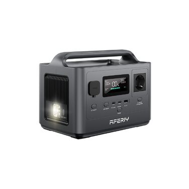 Портативна електростанція AFERIY 400 Вт, акумулятор LiFePO4 ємністю 256 Втгод, швидка зарядка за 1,2 години, 5 портів, синусоїда 230 В, ДБЖ, сонячний генератор для кемпінгу, автофургона, активного відпочинку на природі AF-P040