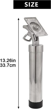 Тримач для вудки для човна Регульований тримач для вудки Тримач для вудки для човна Срібний