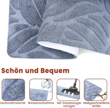 Килимки для сходів, самоклеючі килимки для сходів у приміщенні, 15 шт. , протиковзкі, ріжучі, багаторазові, захищають домашніх тварин, людей похилого віку та дітей (сірі, 55x19 см) 55 см x 19 см сірий