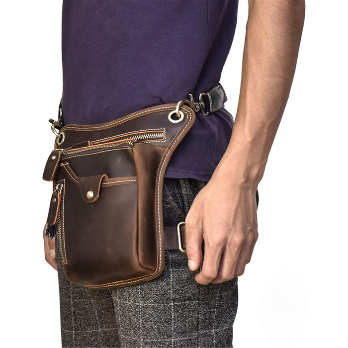 Стильна сумка через плече Фанні Рюкзачок Поясна сумка, Чоловік Жінки Божевільний Кінь Шкіряний Кросбоді Фанні Рюкзачок Організатор