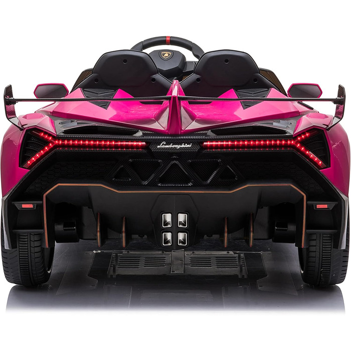 Дитячий електромобіль FINOOS Lambo Veneno 24V електромобіль для дітей 2-місний, гумові шини 4X4, шкіряне сидіння, з пультом дистан