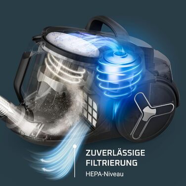 Пилосос без мішка 73 децибели 2.5 літра Чорний/зелений, 7B12