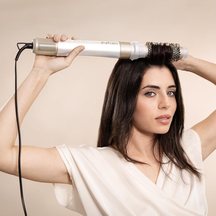 Термощітка Cecotec CeramicCare AirGlisse Champagne, 1400 Вт, 8 насадок, колір Champagne