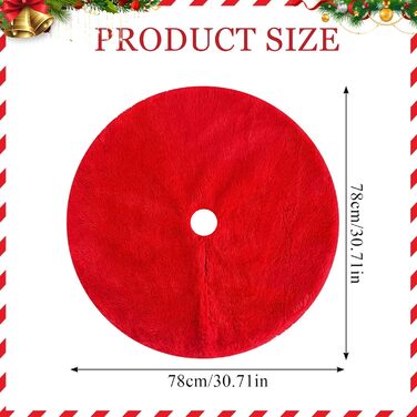 Плюшева ковдра для ялинки червона Flying Pottery