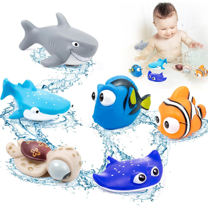 Упаковок дитячих іграшок для ванни, плаваючі водні іграшки, дитячі подарунки, океанські іграшки для ванни, пісок, іграшки для хлоп