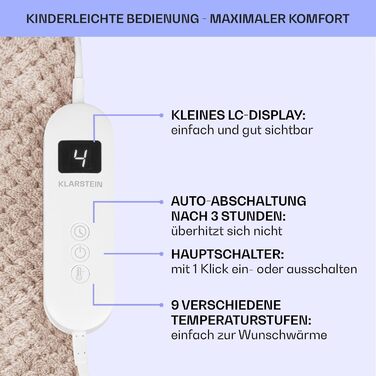 Електрична ковдра з підігрівом та автоматичним вимиканням, 180x130 см Електрична ковдра з підігрівом, яку можна прати в пральній машині, Двостороння ковдра з підігрівом для ліжка та дивана, Підігріта ковдра з 9 режимами нагріву, 180x130 см, Піщаний