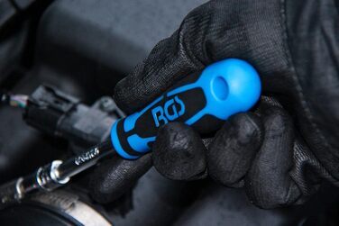 Набір торцевих головок BGS 2151 з фіксатором Gear Lock Привід 6,3 мм (1/4) 38 предметів, 1/4 дюйма, сріблясто-синьо-чорний