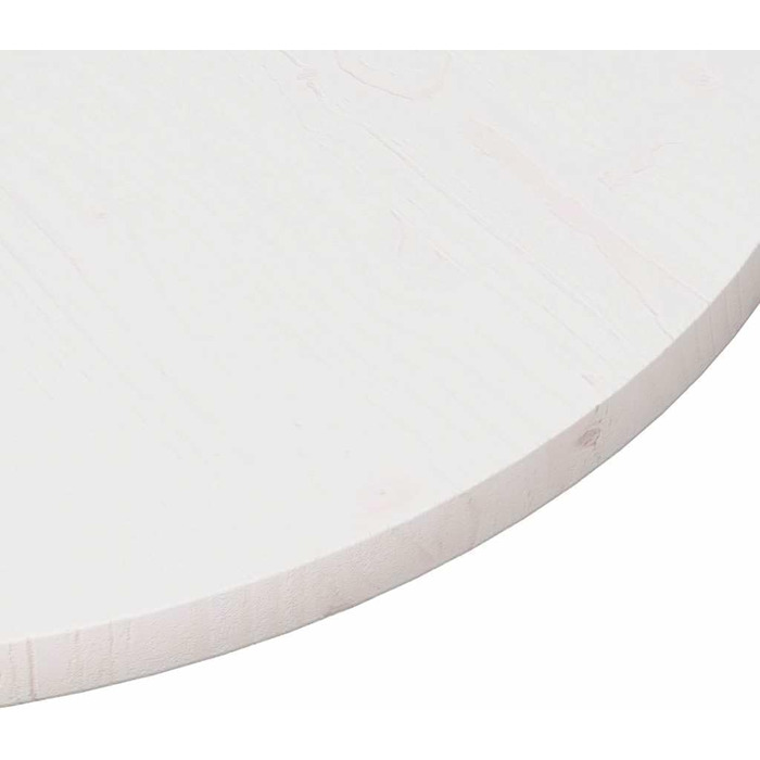 Кругла стільниця, соснова дерев&39яна панель, панель з масиву дерева, запасна частина для обіднього столу, журнального столика, садових столів. Міцна, легко чиститься, елегантний стиль, біла, Ø90x2,5 см, 90x2,5 см, білий