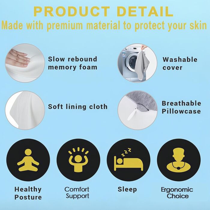 Подушка для колін для сну на боці Ергономічна подушка для ніг підтримує стегна та коліна, покращує поставу під час сну, зі знімним чохлом, який можна прати, білий колір