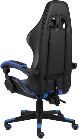 Ігрове крісло Чорно-синє ігрове крісло зі штучної шкіри Модель 20518