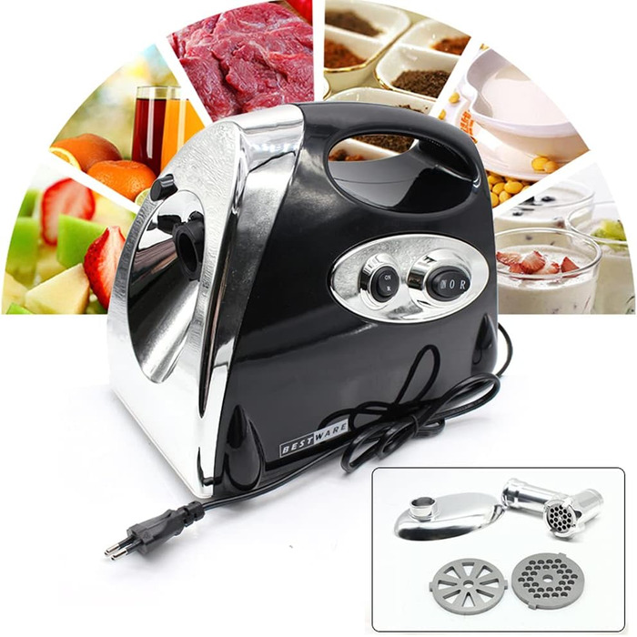 Електрична м'ясорубка з нержавіючої сталі -2800 Вт машина для фаршу та фарш для ковбас з 3-ма м'ясними пластинами для фаршу ковбас