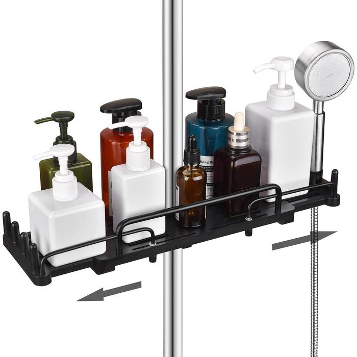 Душова полиця LOLYPOT без свердління телескопічна 32-48см, Душова полиця для підвісного органайзера для ванної кімнати, Душова пол