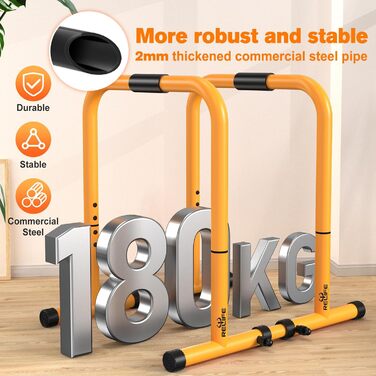 ПОЛЕГШІТЬ, ВІДНОВТЕ СВОЄ ЖИТТЯ, Станція для віджимань, турнікет, паралельні бруси, віджимання, стійка для віджимань, регульована висота, фітнес-зал, вправи, калістеніка, обладнання жовтого кольору