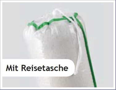 Дорожня подушка VitaLife 37106, поліестер, біла, 42 x 24 x 12 см