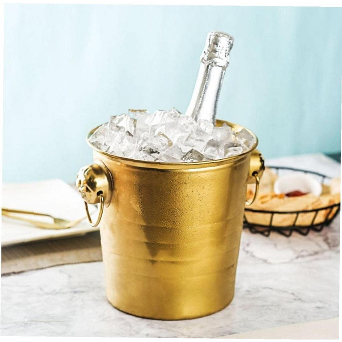 Щипці для льоду Stakee Ice Bucket Щипці для льоду з нержавіючої сталі Відро для льоду з ізольованим кубиком льоду для замороженого