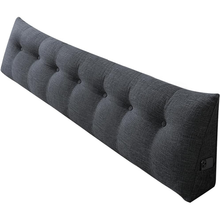 Трикутна опорна подушка, подушка для спини, подушка для голови, подушка для читання, подушка для узголів&39я, поперекова подушка в кутку, 200 * 50 * 20 см - Diva Grey 200 X 50 X 20 см, Diva, Сірий
