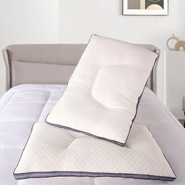 Подушка преміум-класу Mixibaby, 2 шт., 50 x 70 см, дихаюча, м&39яка, стьобана, для шиї, модель подушка для підтримки шиї