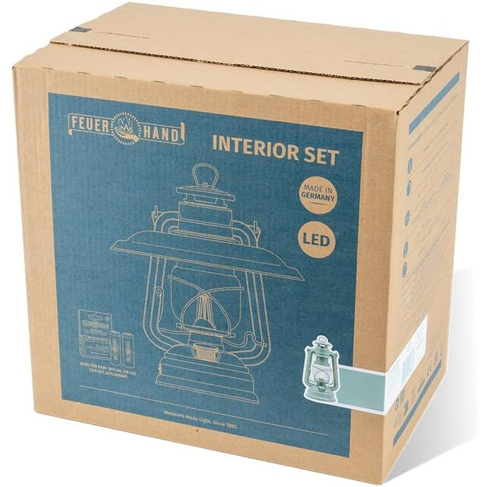 Набір для інтер&39єру Feuerhand, колір Sage Green Baby Special, 276 світлодіодних ліхтарів рефлекторний абажур 2 літій-іонні батареї Теплий білий колір, регульована яскравість, до 18 днів роботи Для використання всередині та зовні приміщень Безблікове, ат