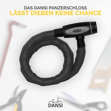 Замок для велосипеда Panzerschloss Надійний захист від крадіжки з 2 ключами Велосипедний замок, замок для байку, велосипедні замки, замки для електровелосипедів 18 x 850 мм