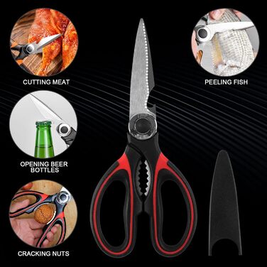 Набір кухонного начиння Odoland, набір посуду для вулиці з ножем сантоку, кухонними ножицями, шпателем, щипцями, ополоником та обробними дошками ідеально підходить для пікніків, подорожей, походів та садівництва (9 предметів)