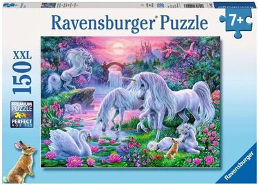 Дитячий пазл Ravensburger - 10021 Єдиноріг на заході сонця - фантастичний пазл для дітей від 7 років, 150 елементів у форматі XXL