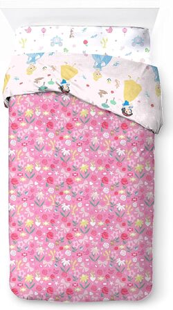 Комплект постільної білизни Disney Princess Cut Paper 100 бавовна, 3 предмета, розмір односпального ліжка 135x200 см - підодіяльни