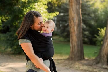 Переноска Sleepy Wrap для новонароджених від народження до 15 кг - переноска Hands-Free, еластичний слінг для новонароджених, ерго