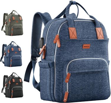 Велика пеленальна сумка-рюкзак з пеленальним килимком - З місцем для зберігання та кишенями - Вологе та ізольоване відділення - Шк