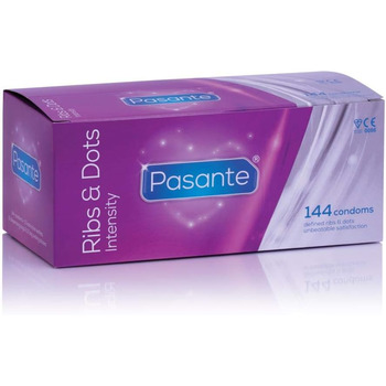 Презервативи Pasante Intensity Ribs & Dots з рельєфом, 144 шт