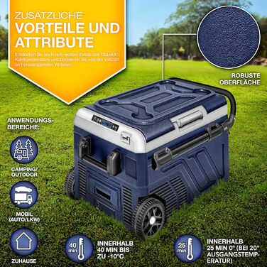 Компресорна холодильна камера електрична 40-60 літрів Морозильна камера електрична WIFI-APP управління 12/24 V 230V Холодильник до