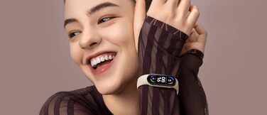 Фітнес-трекер та трекер активності Xiaomi Mi Smart Band (TFT-дисплей, відстеження SpO2, моніторинг сну, вимірювання серцевого ритму, сповіщення, крокомір, водонепроникність 5 атм, додаток Mi Fit) Band 6 (1,56 дюйма) чорний